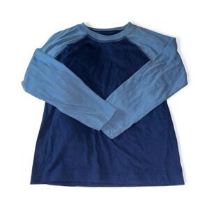 Stylish Kids' Two-Tone Blue Long Sleeve Tee
